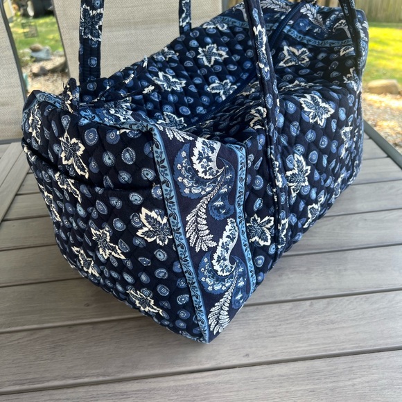 Vintage VERA BRADLEY Blue Coin Y2K Medium Duffle - Picture 6 of 15